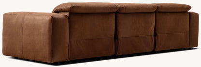 Blake Recliner Modular Leather 3-Piece Sofa