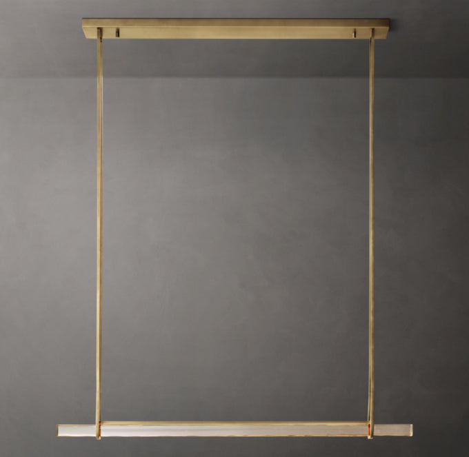 Audubon Crystal Single Bar Linear Chandelier 60"