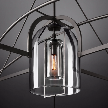 FULCRAL ROUND CHANDELIER 61" 5-LIGHTS