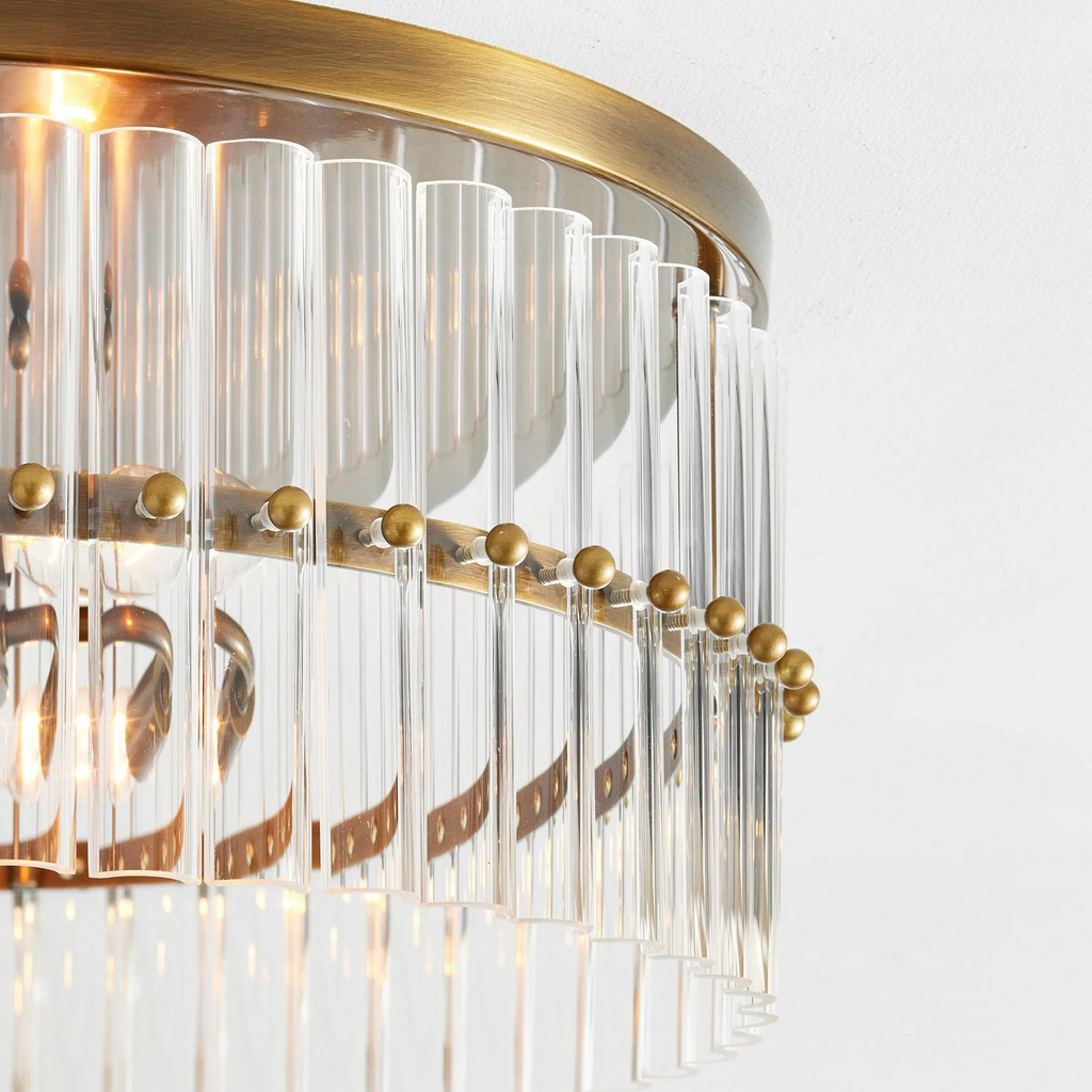 Mallory Crystal Round Flush Mount