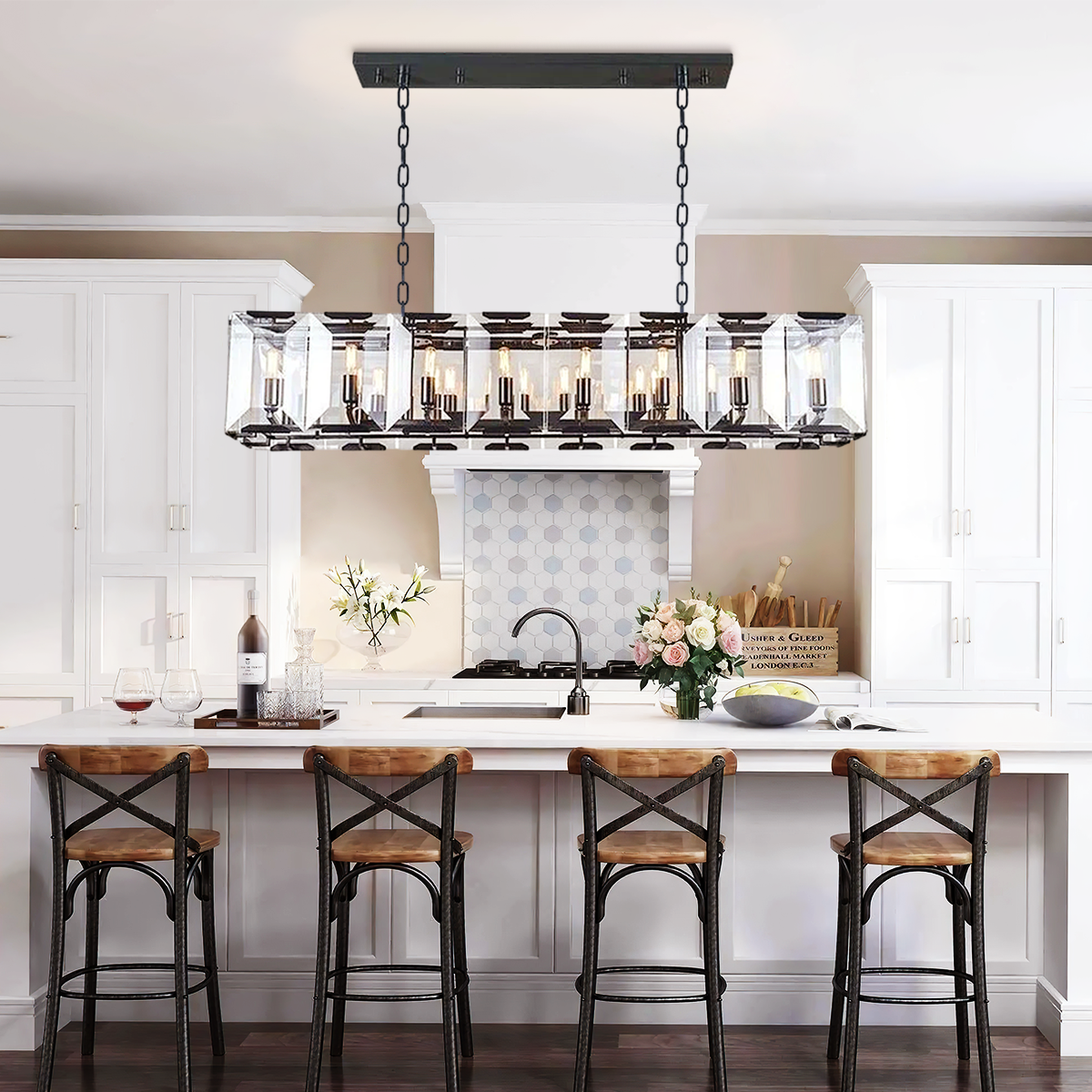 Harly Crystal Rectangular Chandelier