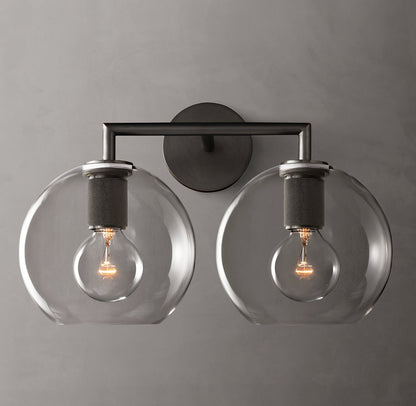 Utilitaire Globe Shade Double Sconce