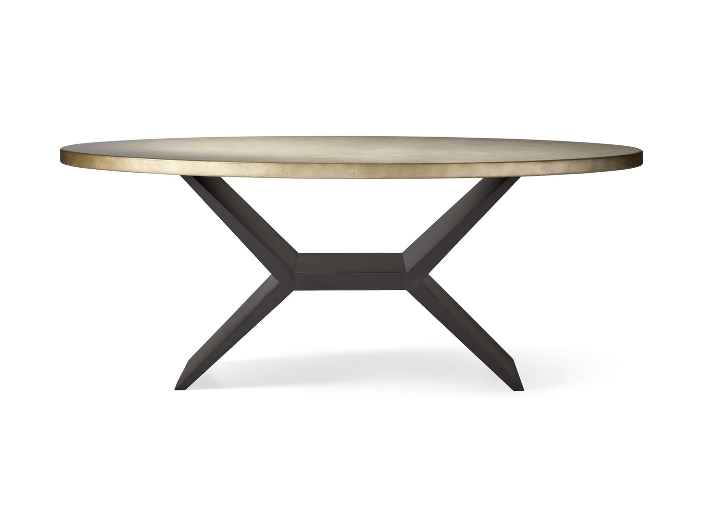 Recycled Metal Dining Table with Vertex Base