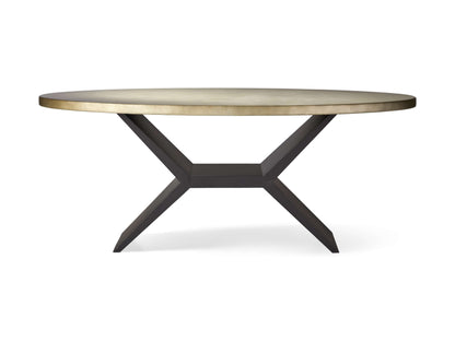 Recycled Metal Dining Table with Vertex Base