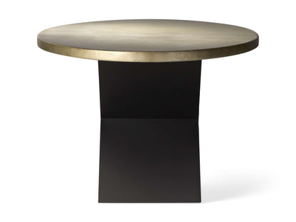 Recycled Metal Dining Table with Vertex Base