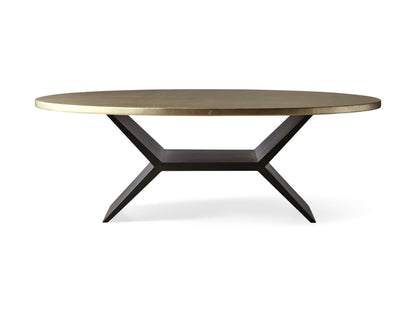 Recycled Metal Dining Table with Vertex Base
