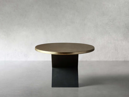 Recycled Metal Dining Table with Vertex Base