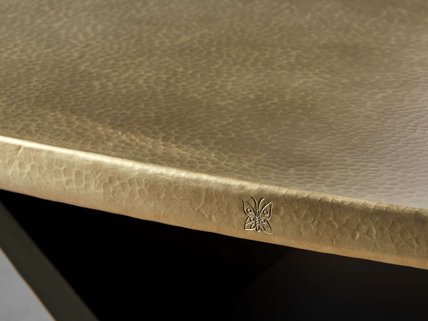 Recycled Metal Dining Table with Vertex Base