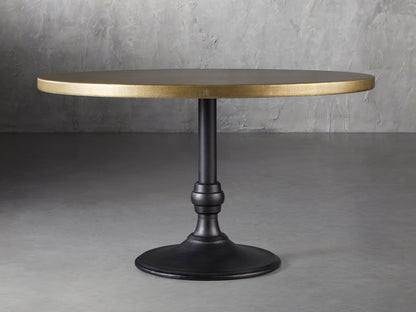 Recycled Metal Dining Table with Wade Base