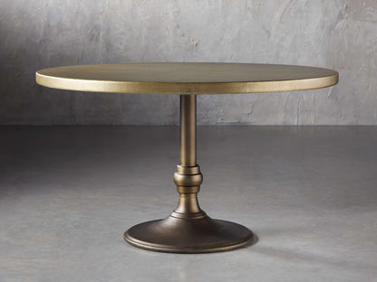 Recycled Metal Dining Table with Wade Base