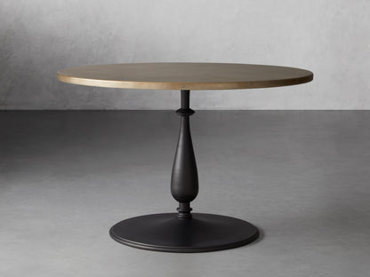 Recycled Metal Dining Table with Cleo Base
