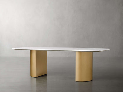Saint Germain Stone Dining Table with Dauphine Base