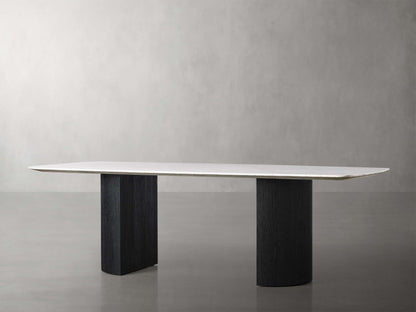 Saint Germain Stone Dining Table with Dauphine Base