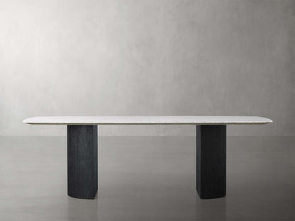 Saint Germain Stone Dining Table with Dauphine Base