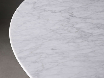 Saint Germain Round Stone Dining Table with Clement Base