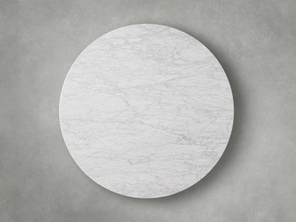 Saint Germain Round Stone Dining Table with Clement Base