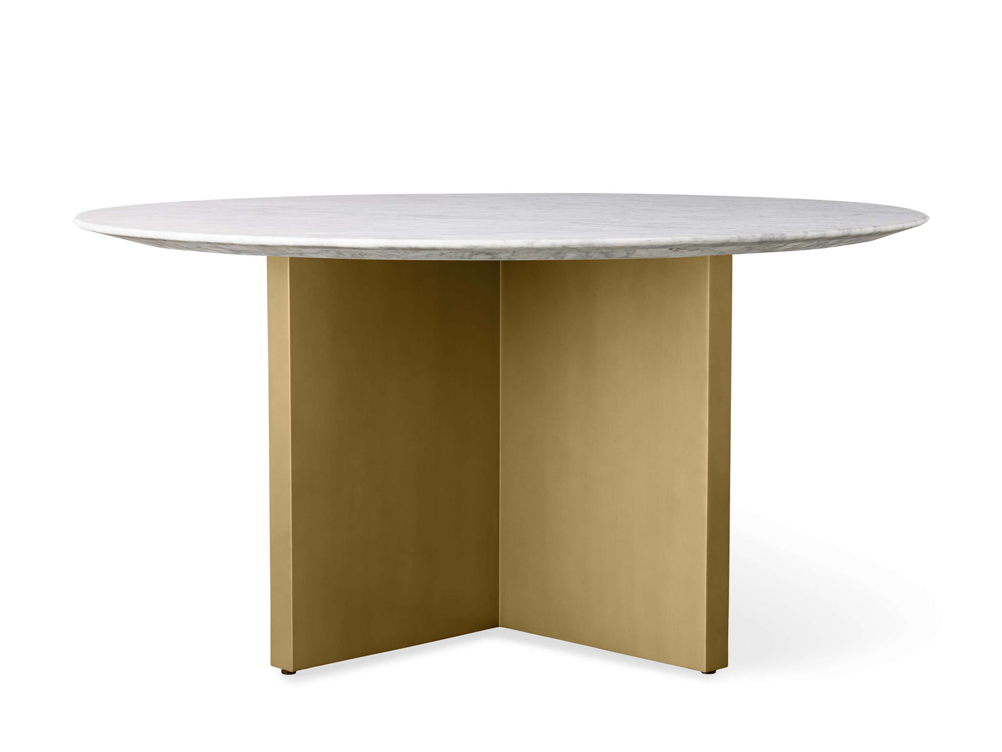 Saint Germain Round Stone Dining Table with Clement Base