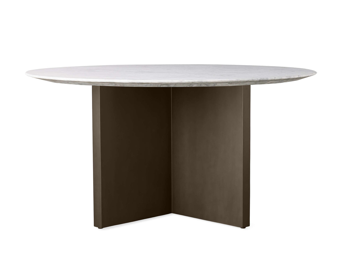 Saint Germain Round Stone Dining Table with Clement Base