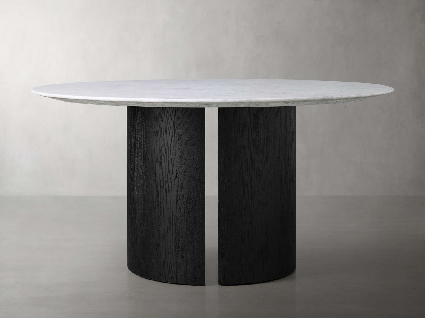 Saint Germain Round Stone Dining Table with Dauphine Base