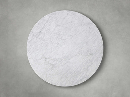 Saint Germain Round Stone Dining Table with Launette Base