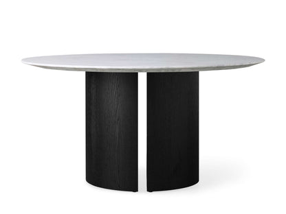 Saint Germain Round Stone Dining Table with Dauphine Base