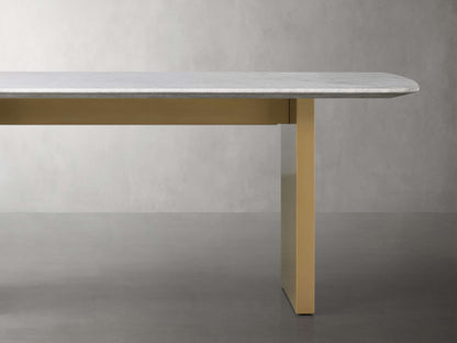 Saint Germain Stone Dining Table with Clement Base