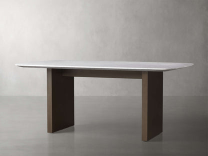 Saint Germain Stone Dining Table with Clement Base