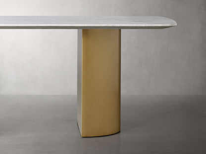 Saint Germain Stone Dining Table with Dauphine Base