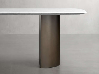 Saint Germain Stone Dining Table with Dauphine Base