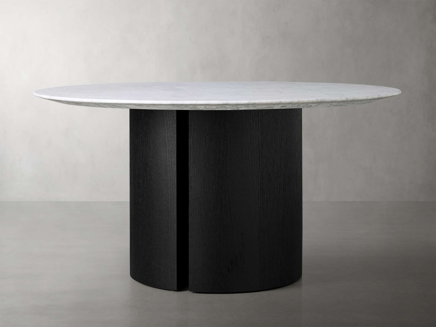 Saint Germain Round Stone Dining Table with Dauphine Base
