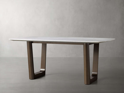 Saint Germain Stone Dining Table with Rennes Base