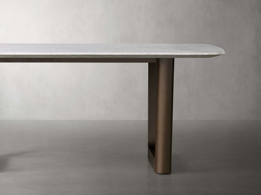 Saint Germain Stone Dining Table with Rennes Base