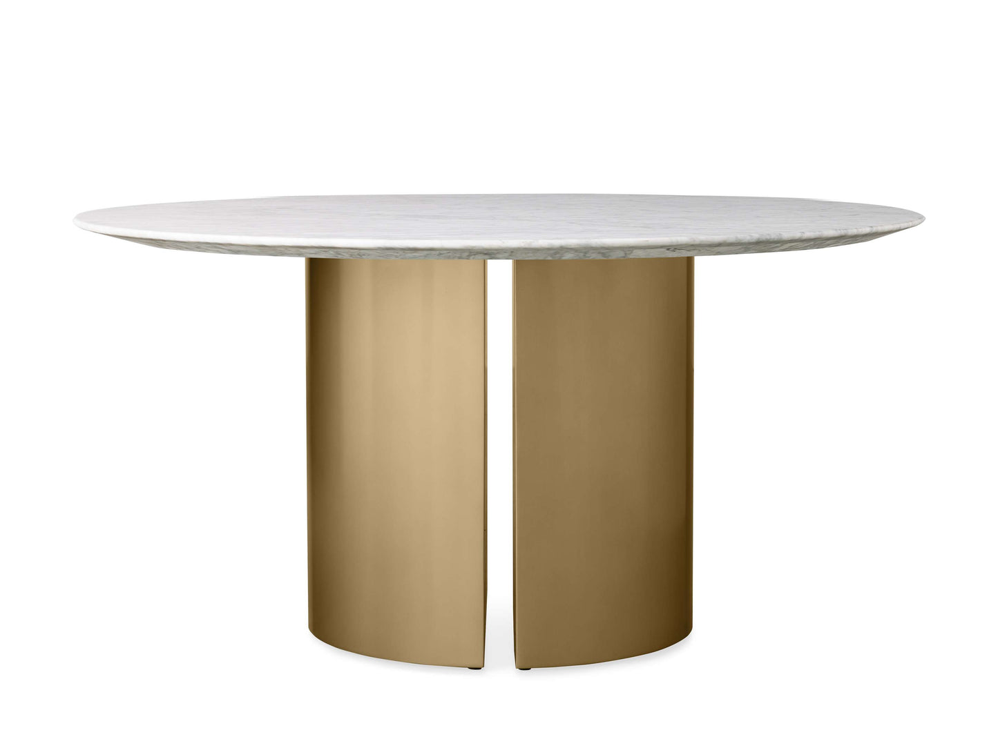 Saint Germain Round Stone Dining Table with Dauphine Base