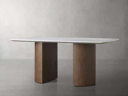 Saint Germain Stone Dining Table with Dauphine Base