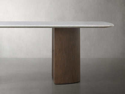 Saint Germain Stone Dining Table with Dauphine Base