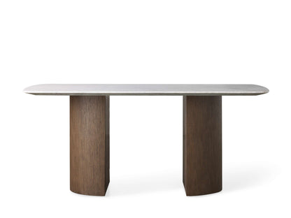Saint Germain Stone Dining Table with Dauphine Base