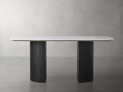 Saint Germain Stone Dining Table with Dauphine Base