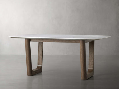 Saint Germain Stone Dining Table with Rennes Base