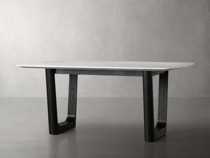 Saint Germain Stone Dining Table with Rennes Base