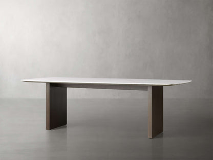 Saint Germain Stone Dining Table with Clement Base