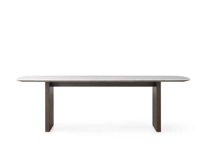 Saint Germain Stone Dining Table with Clement Base