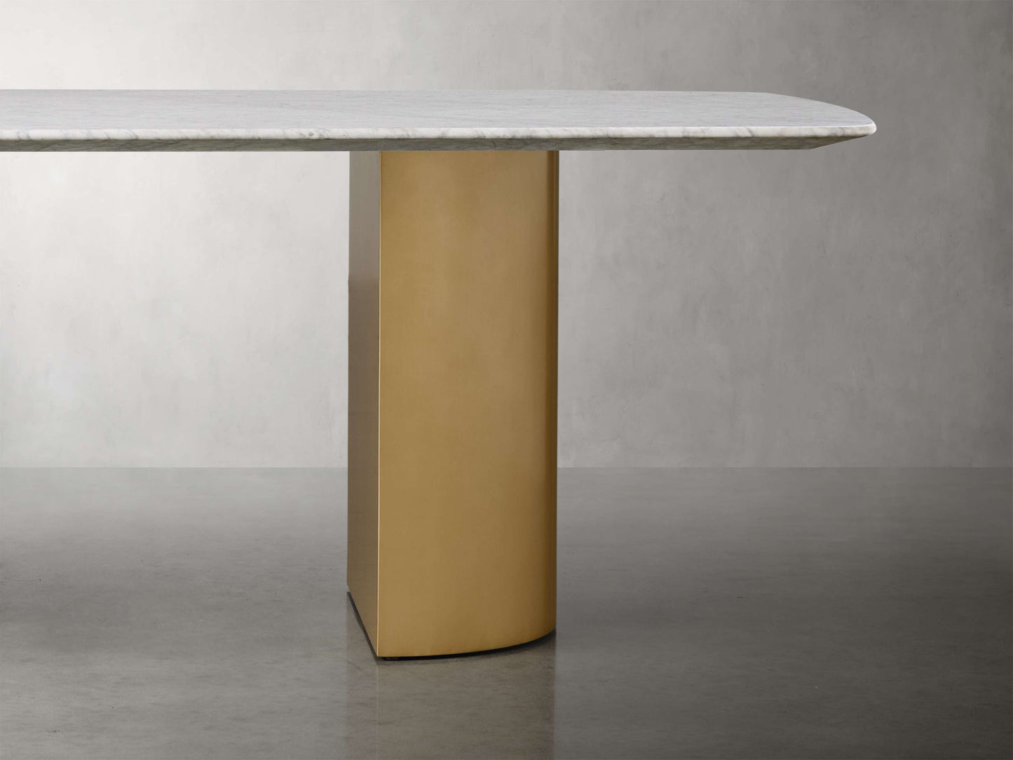 Saint Germain Stone Dining Table with Dauphine Base