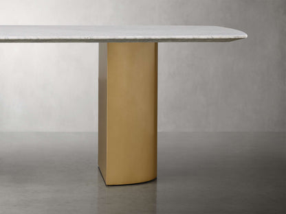 Saint Germain Stone Dining Table with Dauphine Base
