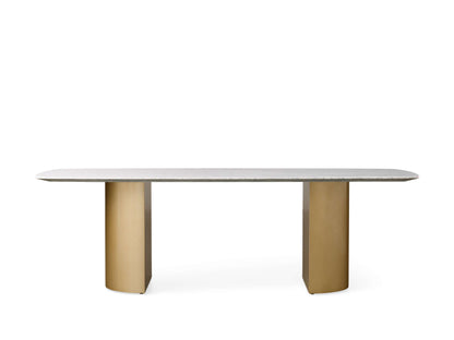 Saint Germain Stone Dining Table with Dauphine Base