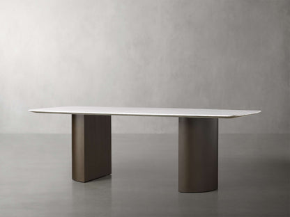 Saint Germain Stone Dining Table with Dauphine Base
