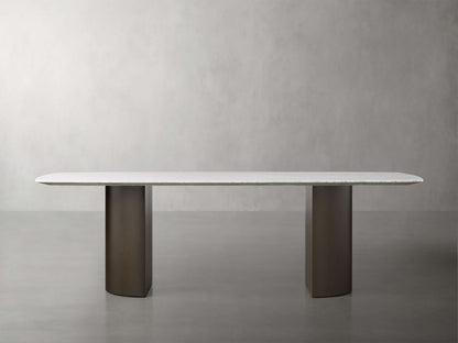 Saint Germain Stone Dining Table with Dauphine Base