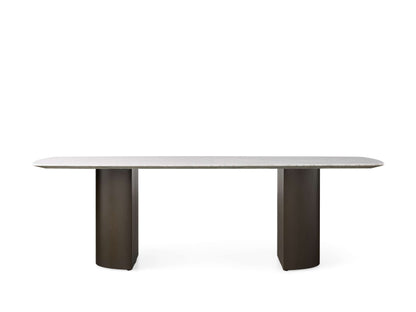Saint Germain Stone Dining Table with Dauphine Base