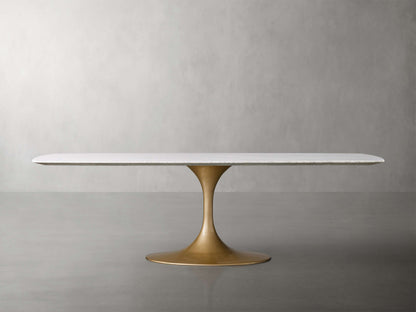Saint Germain Stone Dining Table with Launette Base