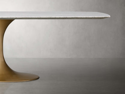 Saint Germain Stone Dining Table with Launette Base