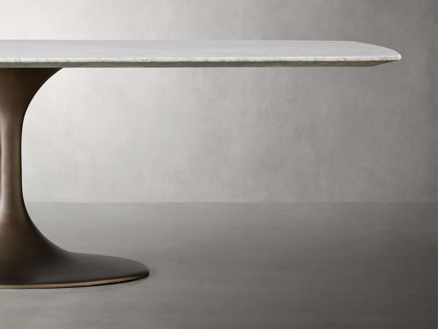 Saint Germain Stone Dining Table with Launette Base